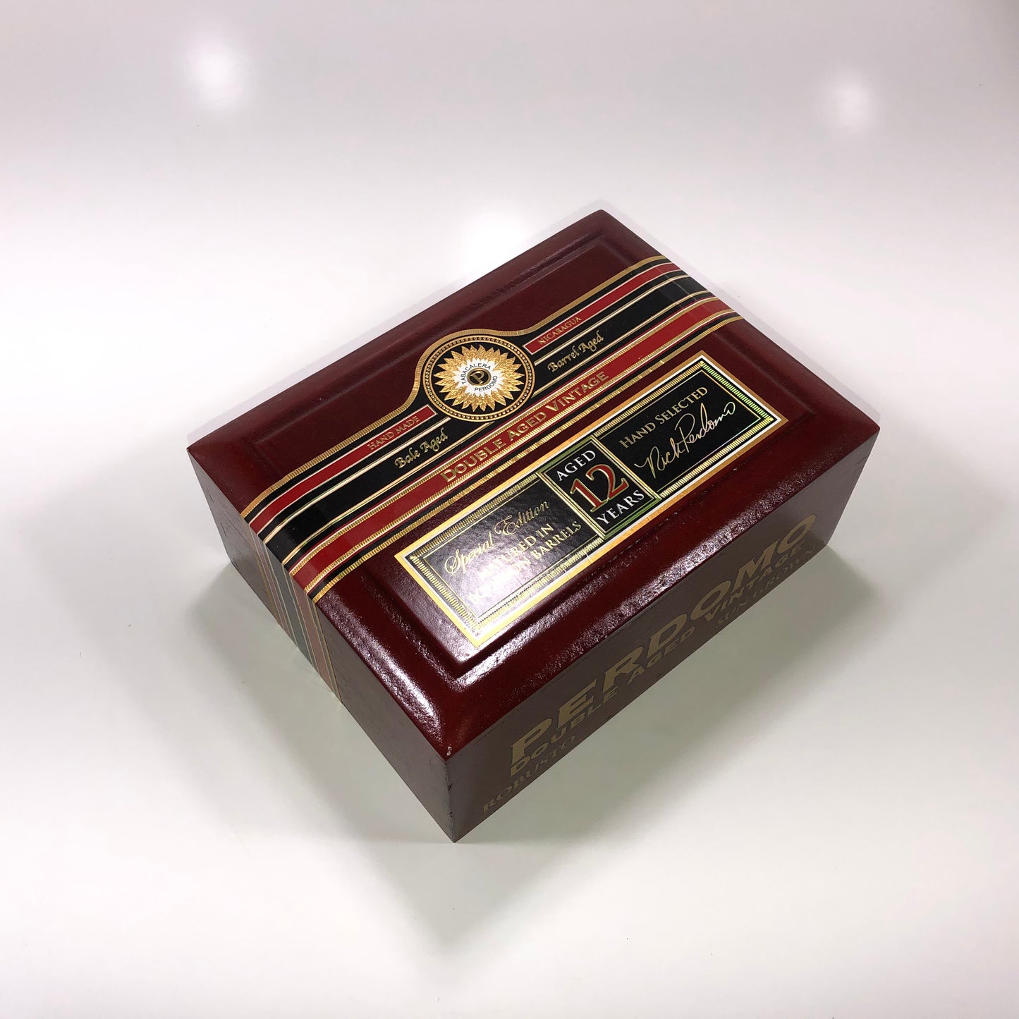 Perdomo Double Aged Vintage Sun Grown Robusto Empty Wooden Cigar Box 8x6x3.25