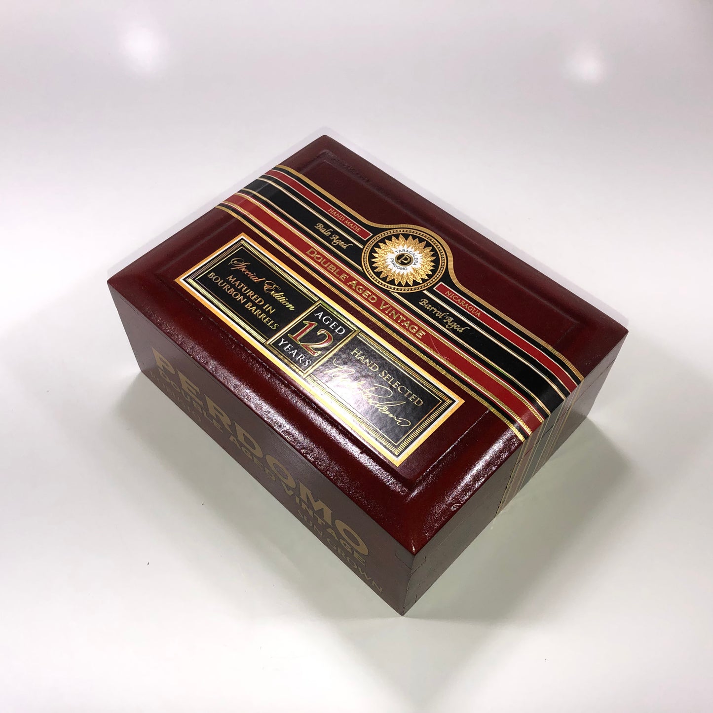 Perdomo Double Aged Vintage Sun Grown Robusto Empty Wooden Cigar Box 8x6x3.25