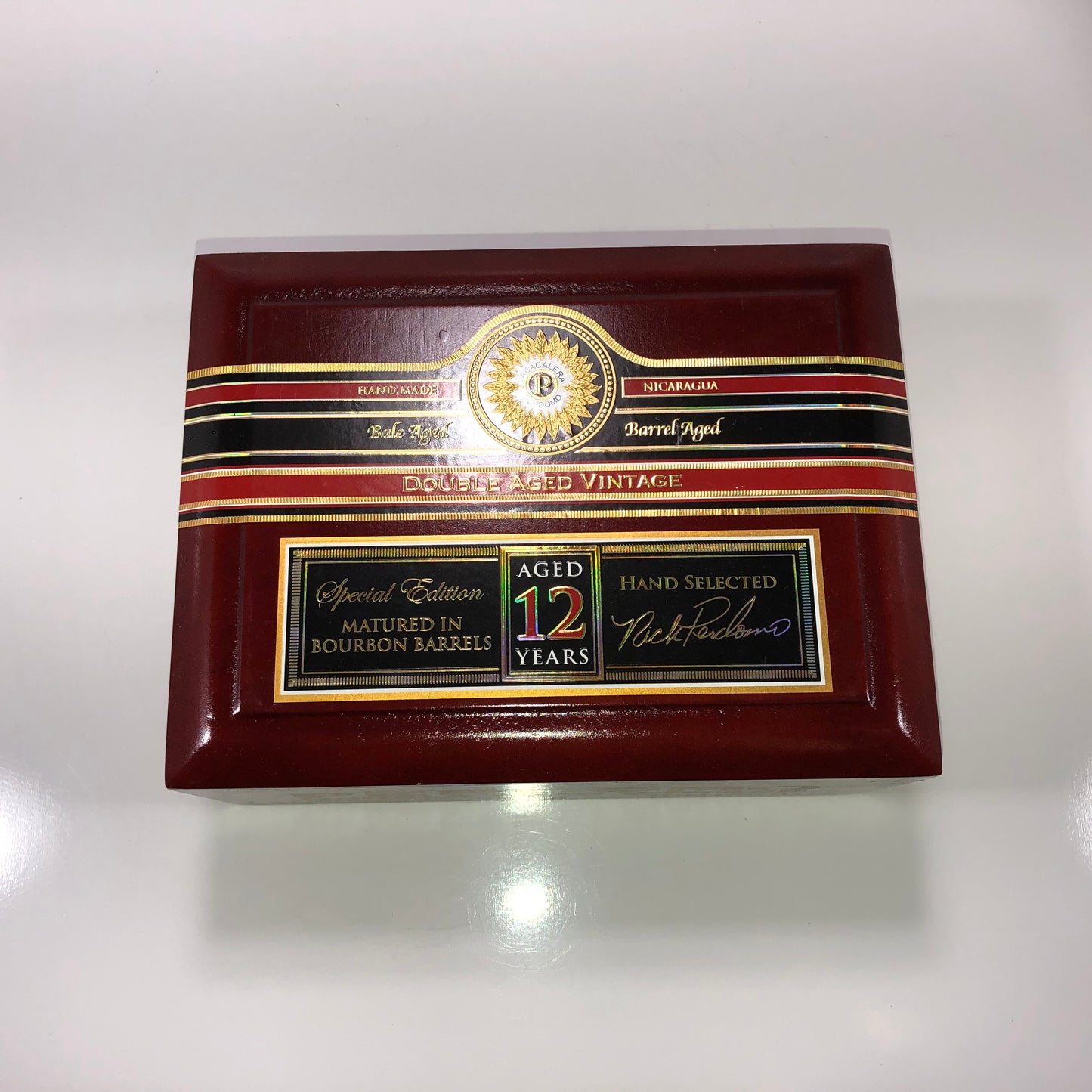 Perdomo Double Aged Vintage Sun Grown Robusto Empty Wooden Cigar Box 8x6x3.25