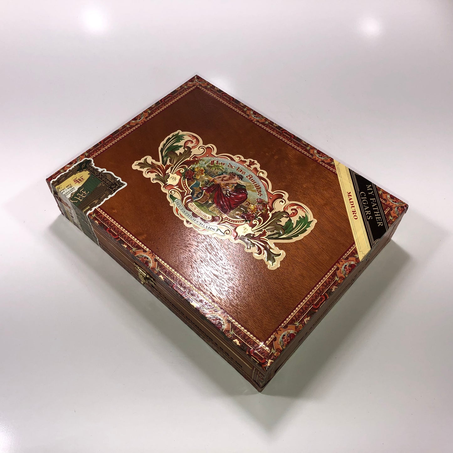 Flor De Las Antillas Maduro Toro Gordo Empty Wooden Cigar Box 9.75x7.5x2