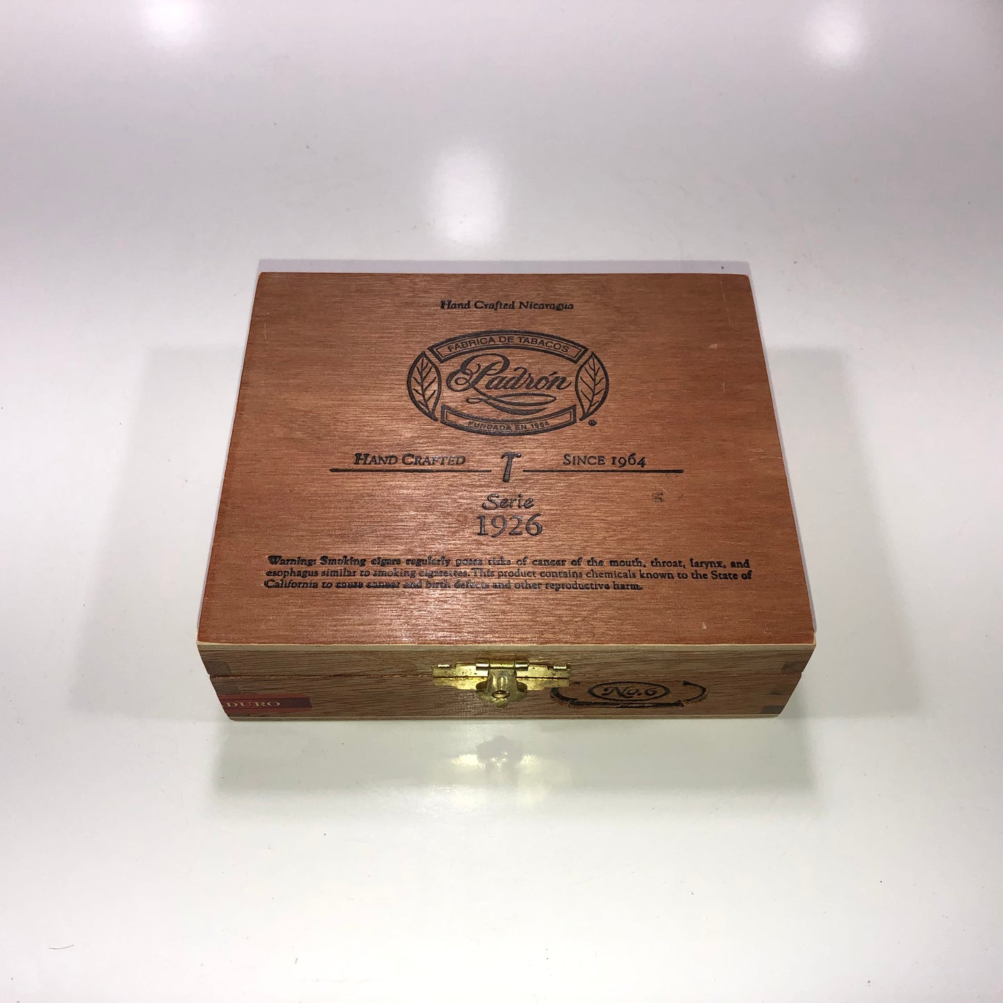 Padron 1926 No6 Empty Wooden Cigar Box 5.75x4.75x1.75