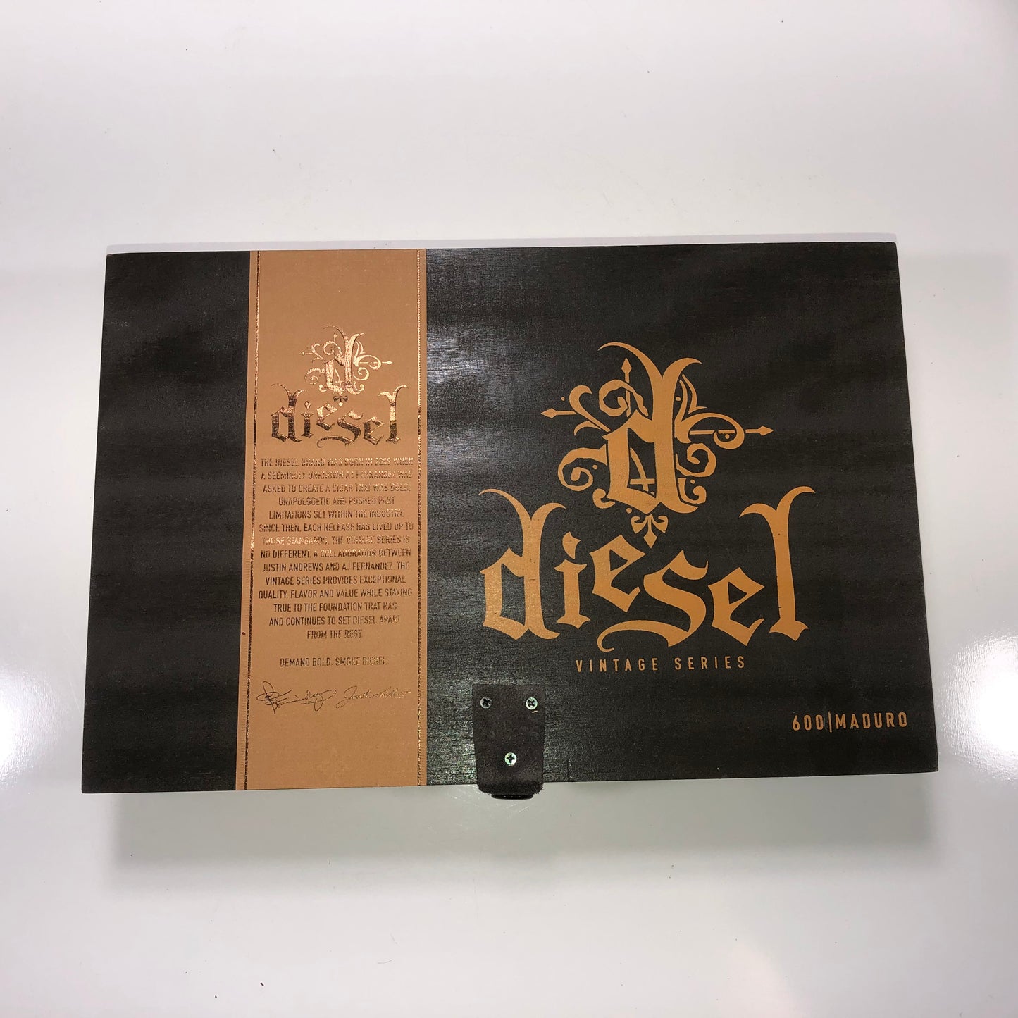 Diesel Vintage Series Toro Empty Wooden Cigar Box 11.25x7.5x2.5 (1)