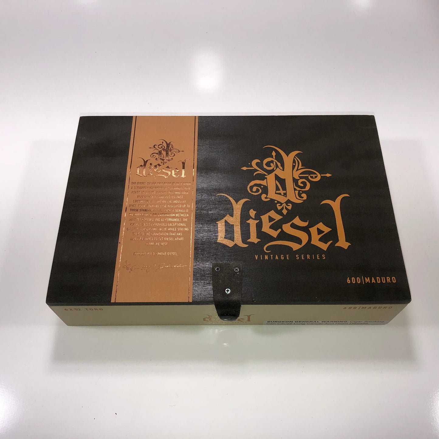 Diesel Vintage Series Toro Empty Wooden Cigar Box 11.25x7.5x2.5 (1)