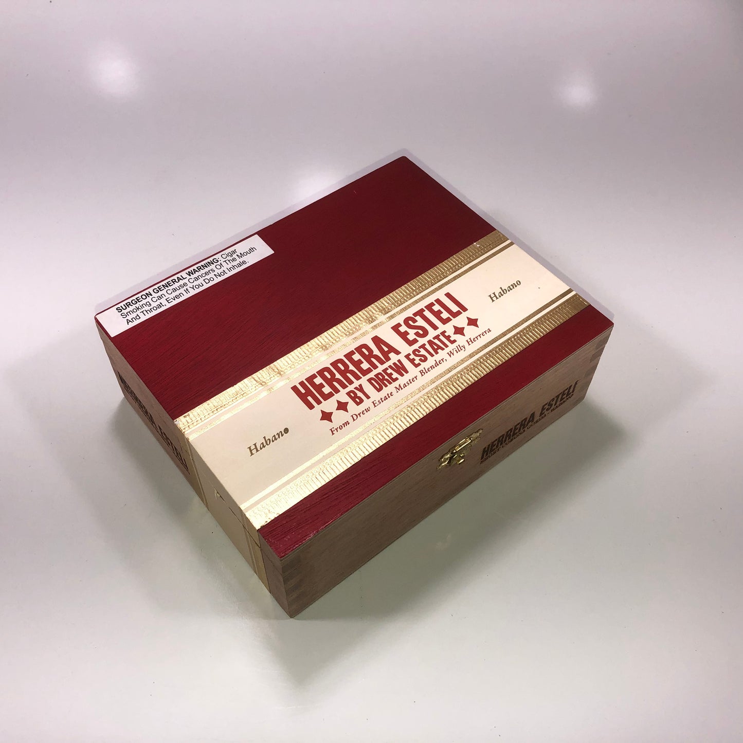 Herrera Esteli Hab Short Corona Empty Wooden Cigar Box 7.5x6x2.5