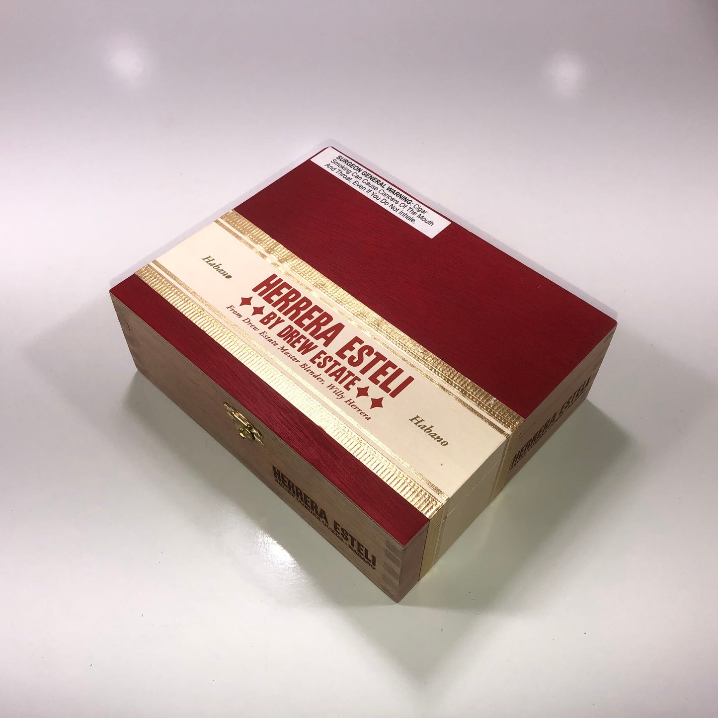 Herrera Esteli Hab Short Corona Empty Wooden Cigar Box 7.5x6x2.5