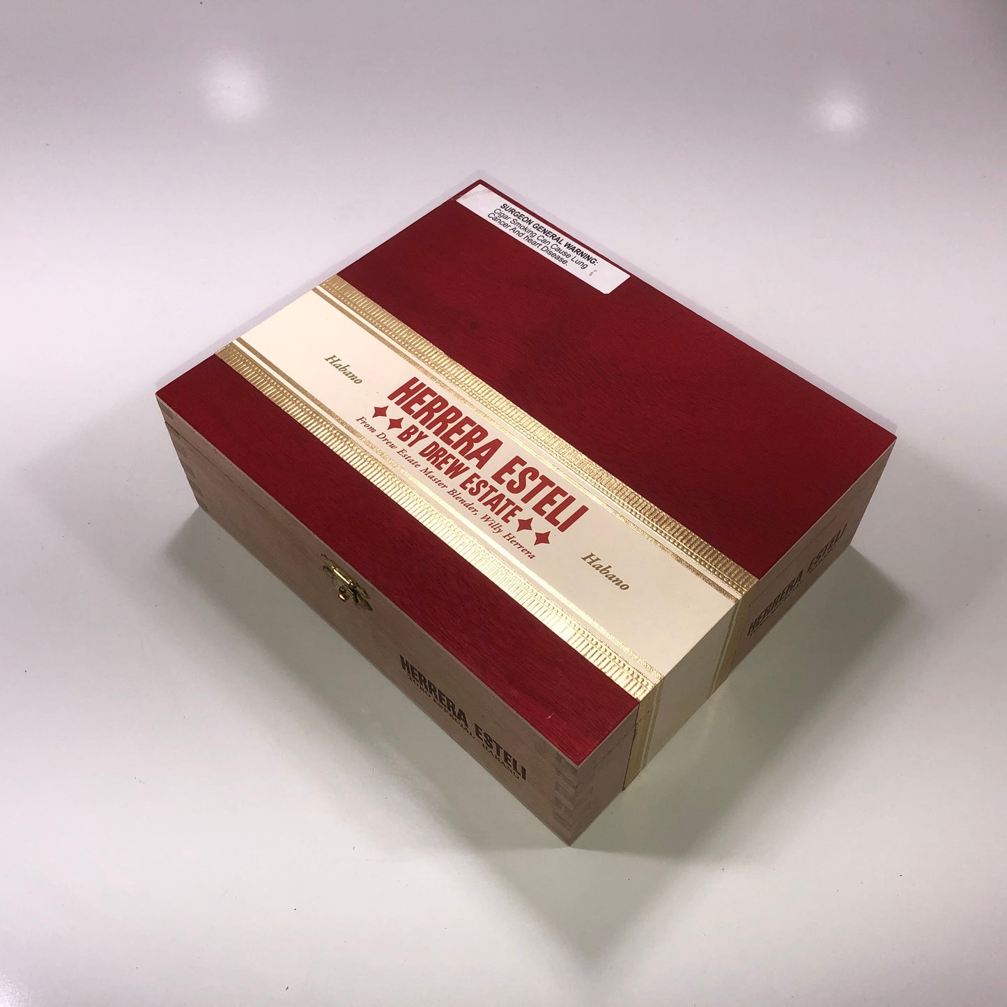 Herrera Esteli Hab Toro Empty Wooden Cigar Box 8.75x7.25x2.75