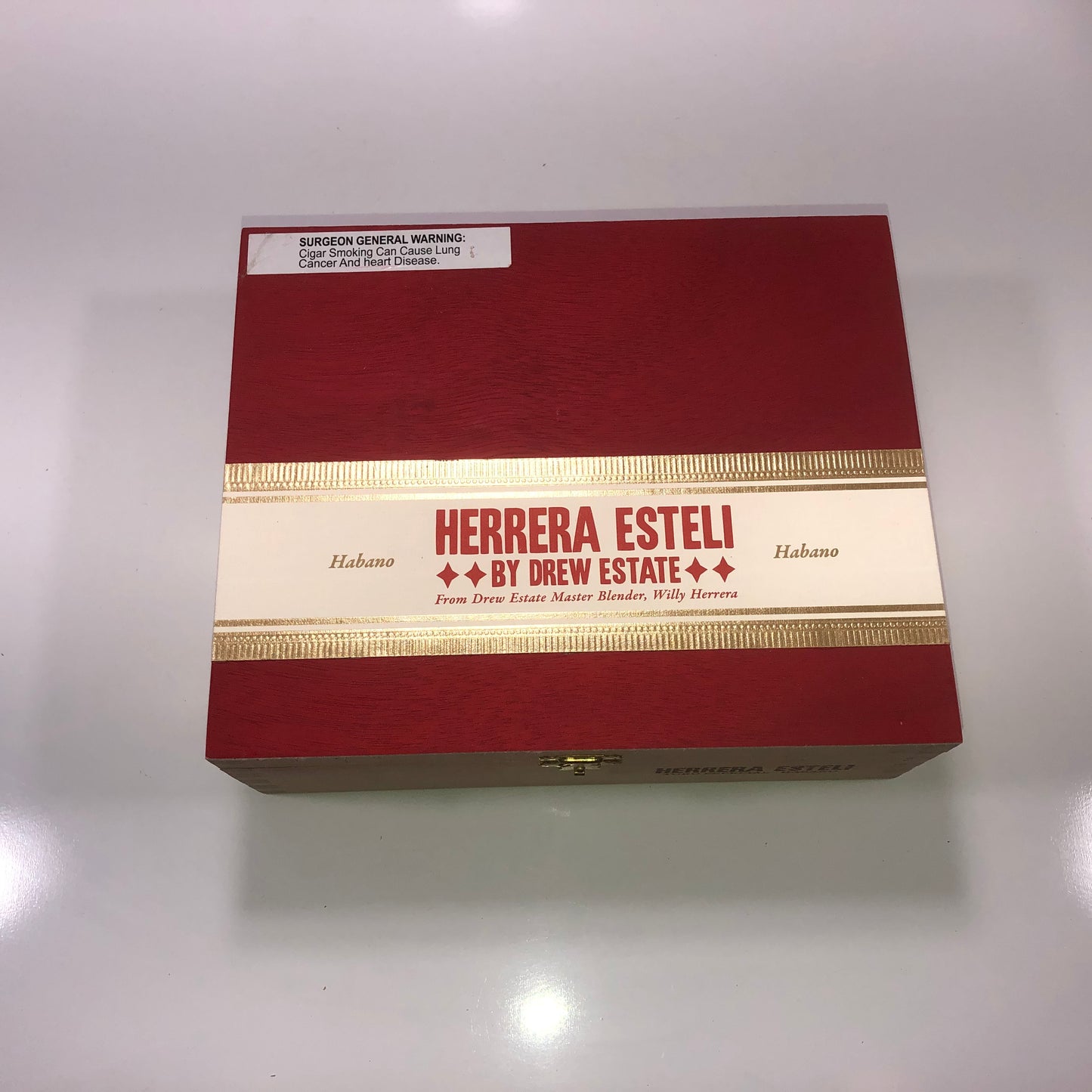 Herrera Esteli Hab Toro Empty Wooden Cigar Box 8.75x7.25x2.75