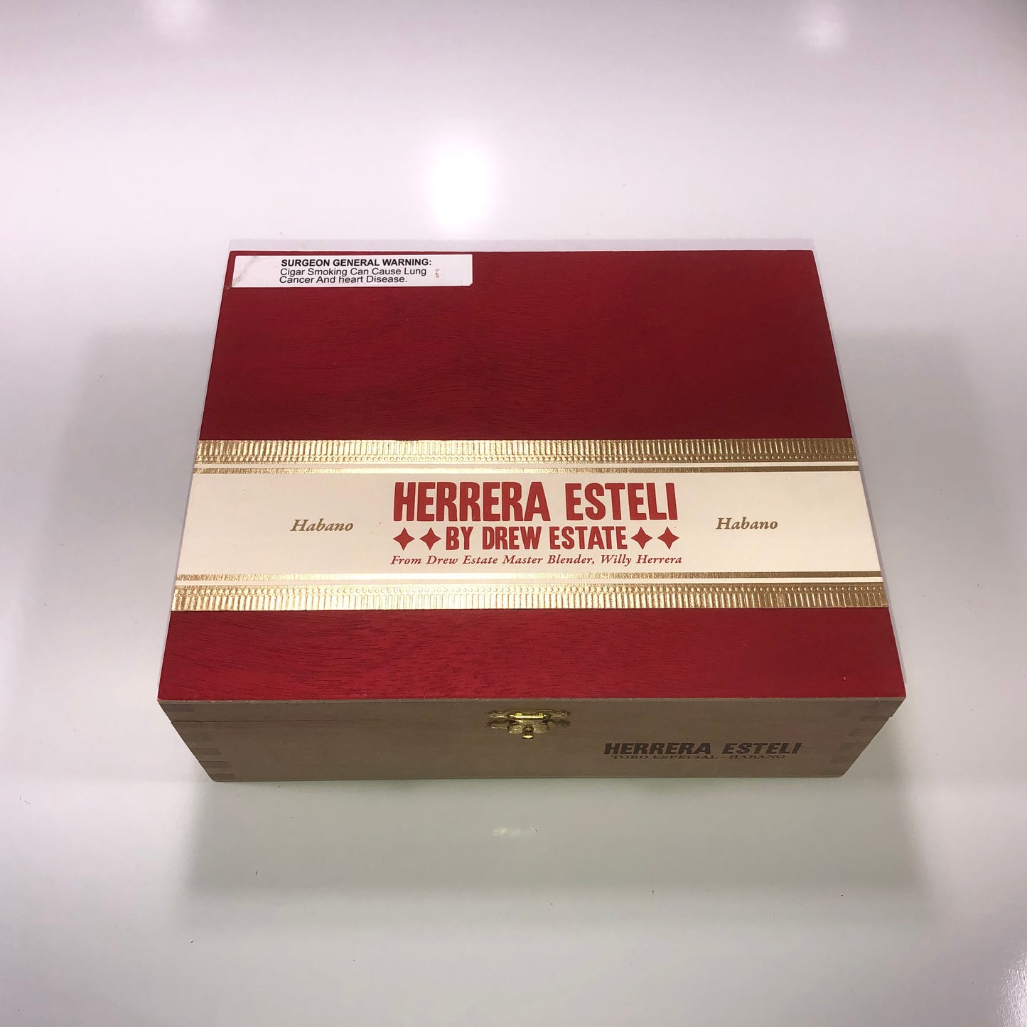 Herrera Esteli Hab Toro Empty Wooden Cigar Box 8.75x7.25x2.75