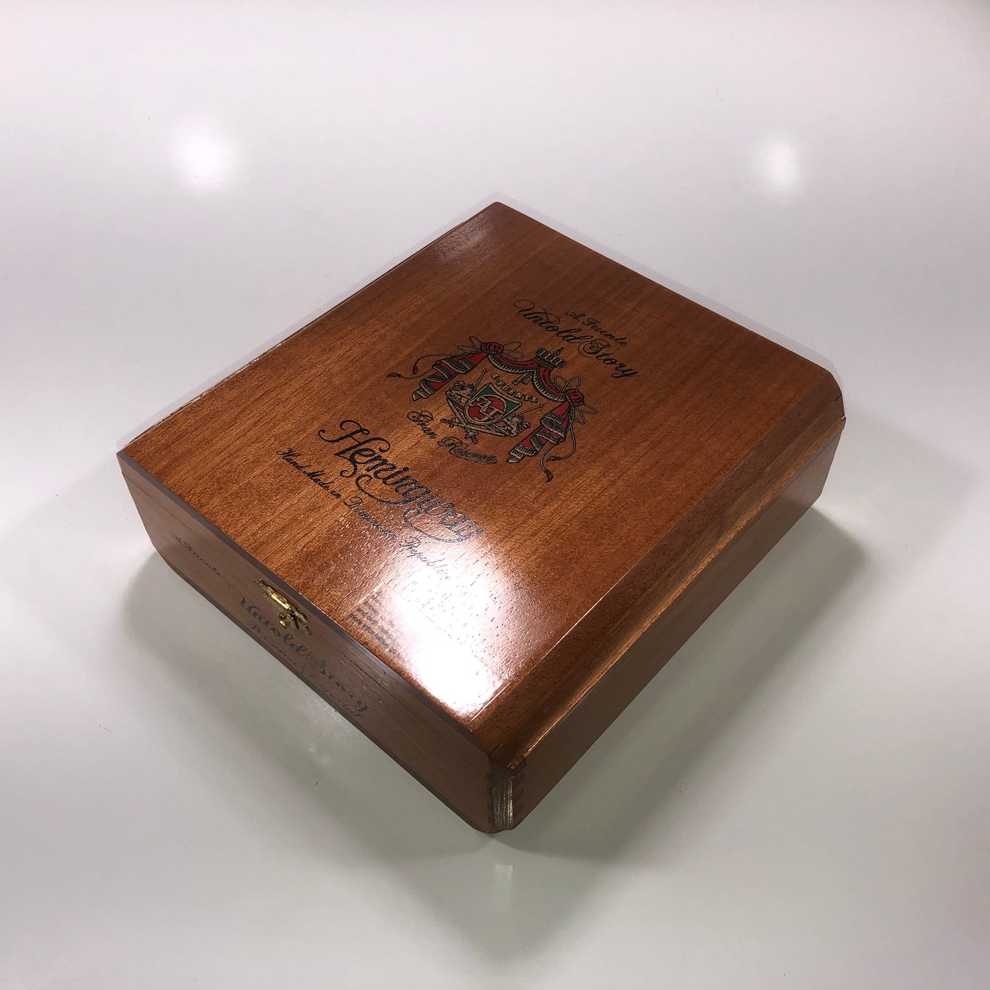 Arturo Fuente Hemingway Untold Story Empty Wooden Cigar Box 8x8.25x3