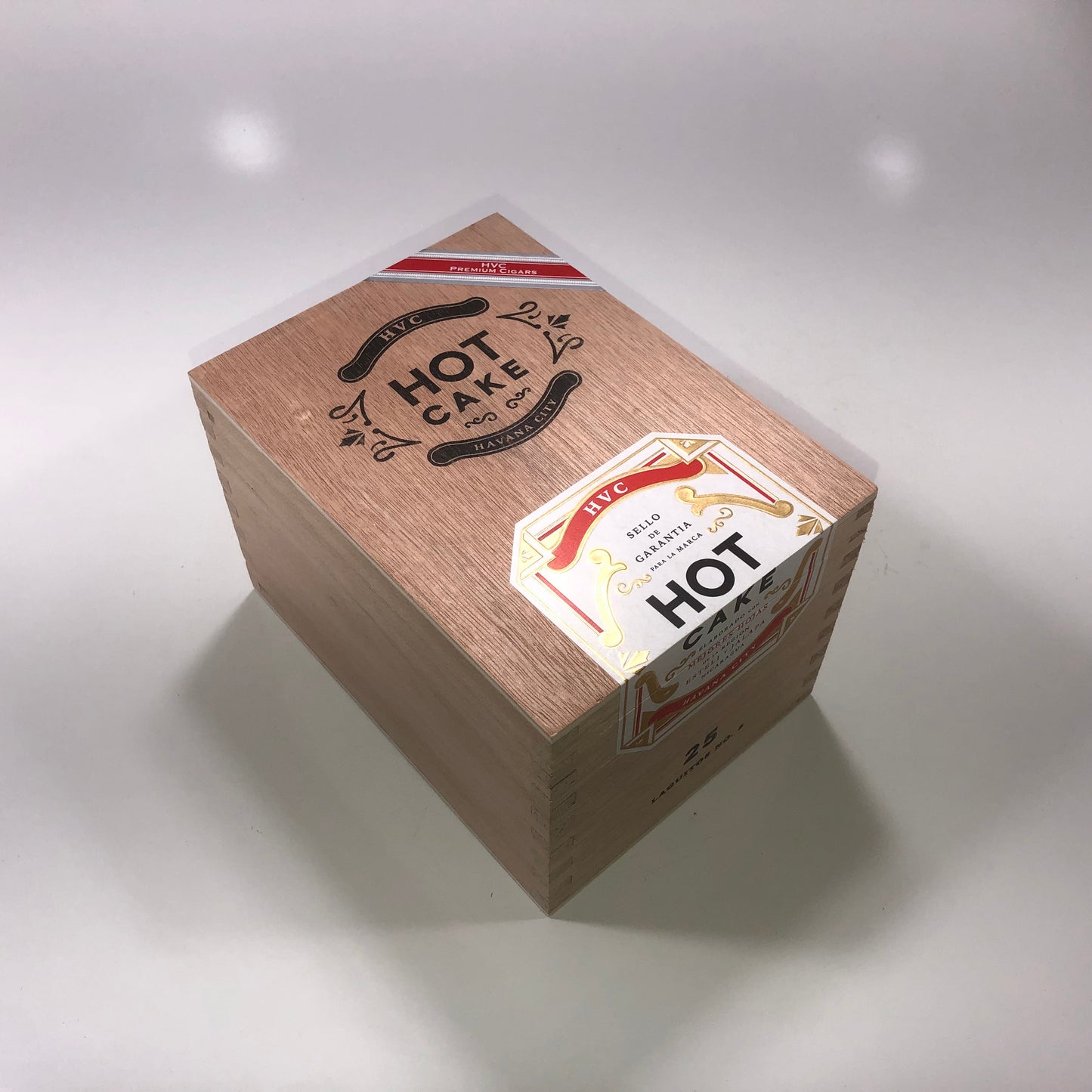 HVC Hot Cake Laguitos No5 Empty Wooden Cigar Box 5.25x7.25x4.75