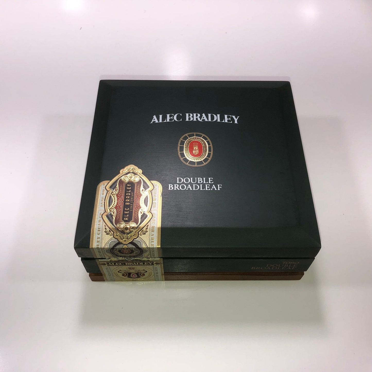 Alec Bradley Double Broadleaf Toro Empty Wooden Cigar Box 7.5x7x3