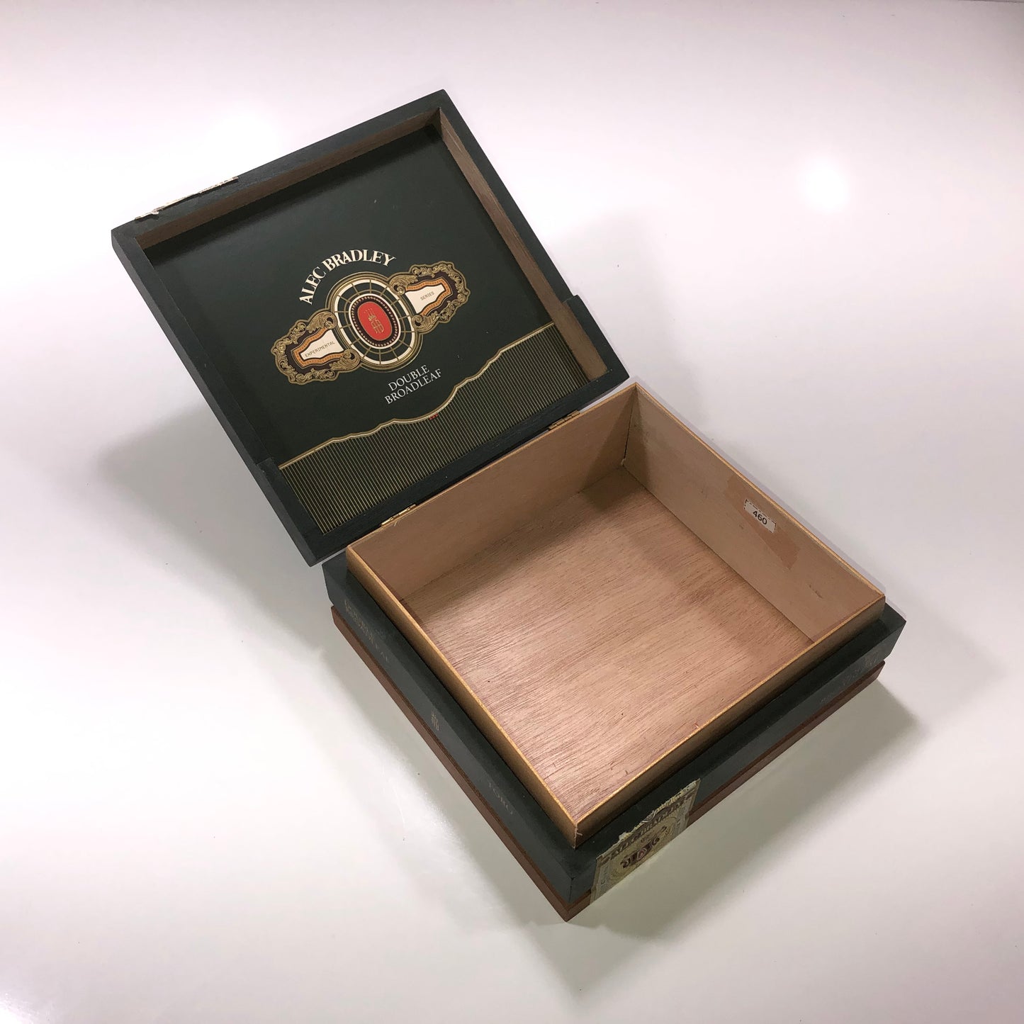 Alec Bradley Double Broadleaf Toro Empty Wooden Cigar Box 7.5x7x3