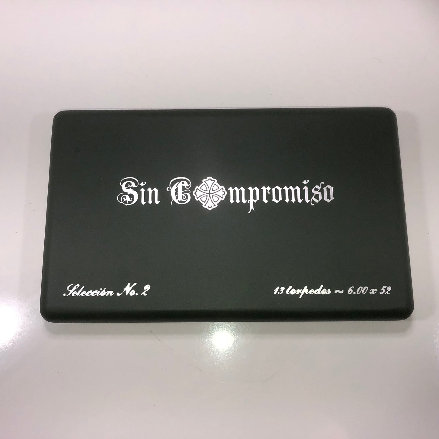 Sin Compromiso No2 Empty Wooden Cigar Box 12x7.5x1.25