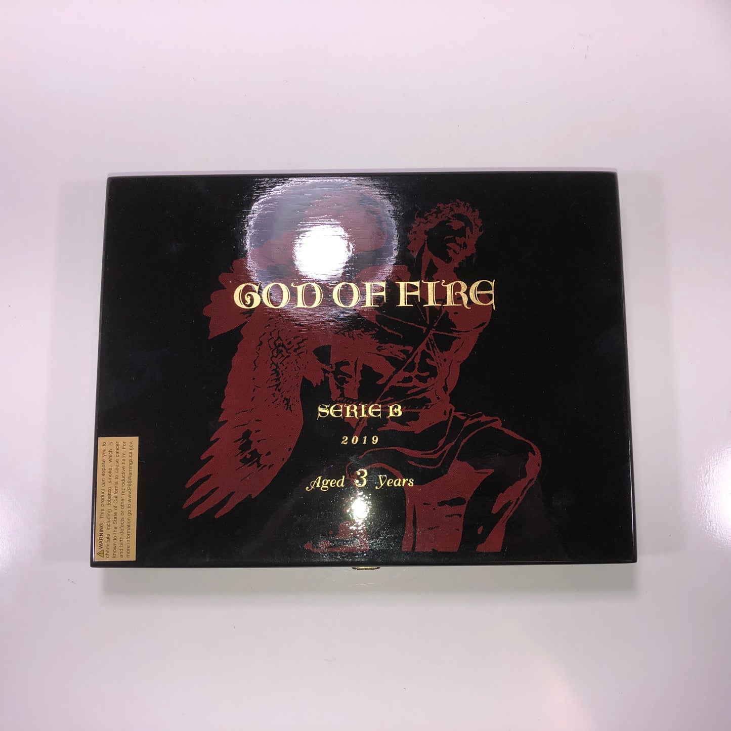 Arturo Fuente God Of Fire Double Robusto Tubo Empty Wooden Cigar Box 10x7.5x1.25