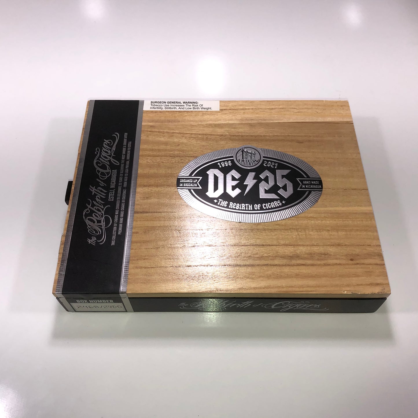 Drew Estate 25th Anniversary Empty Wooden Cigar Box 12x9.5x2