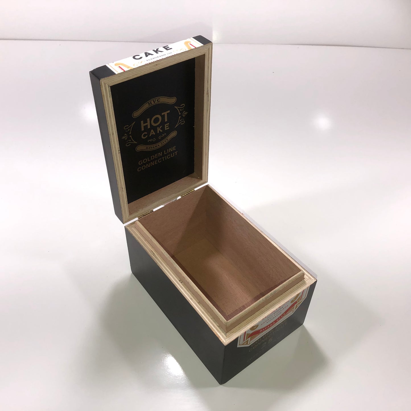 HVC Hot Cake Corona Gorda Empty Wooden Cigar Box 4.5x6.75x3.75