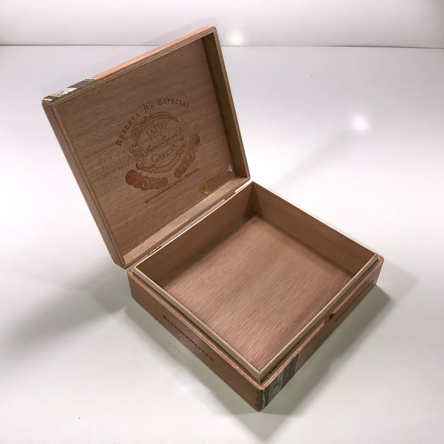 Jamie Garcia Gordo Extra Empty Wooden Cigar Box 8.5x8x2.5