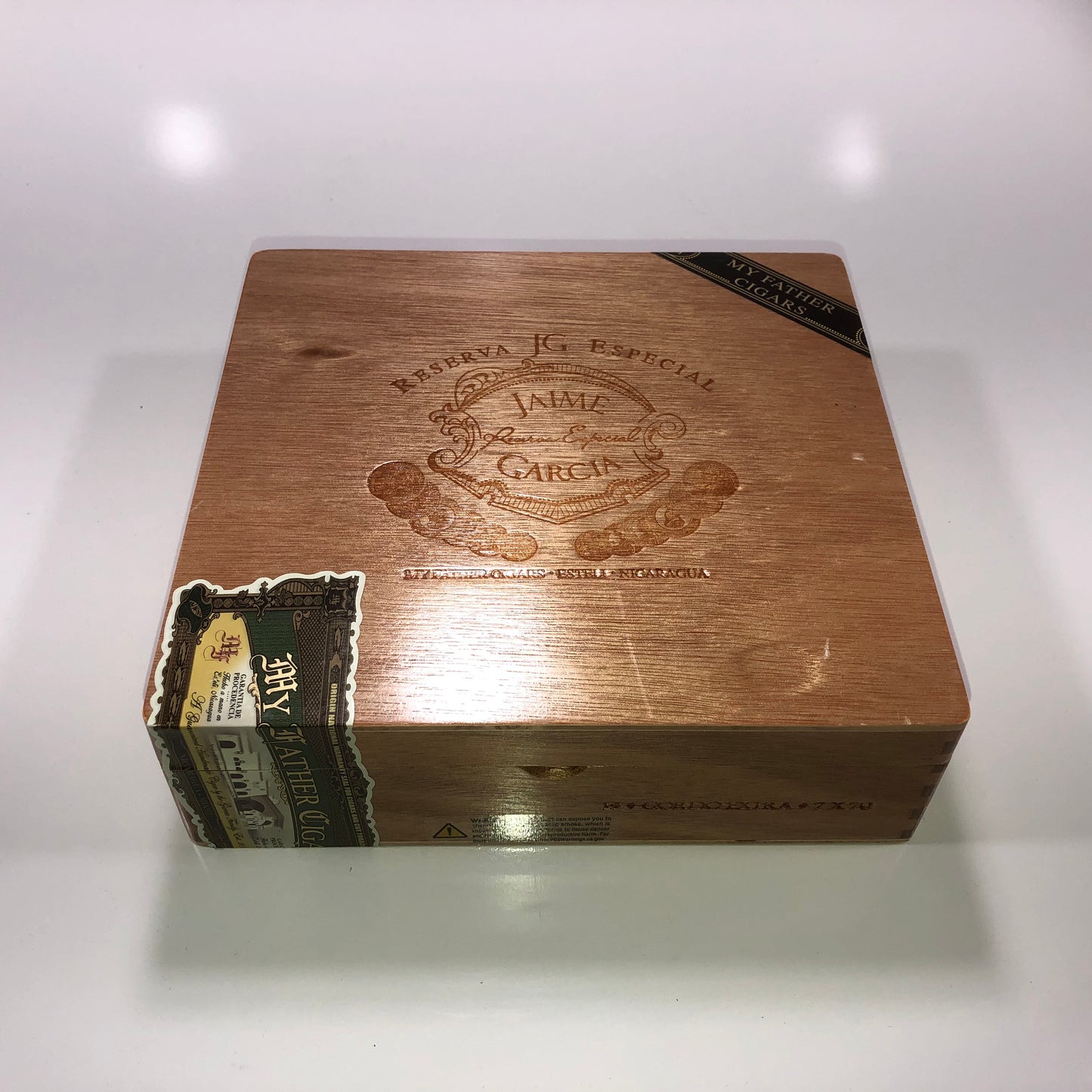 Jaime Garcia Gordo Extra Empty Wooden Cigar Box 8.5x8x2.5