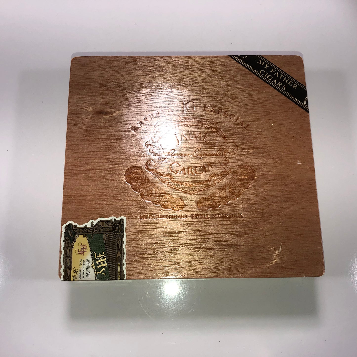 Jaime Garcia Gordo Extra Empty Wooden Cigar Box 8.5x8x2.5