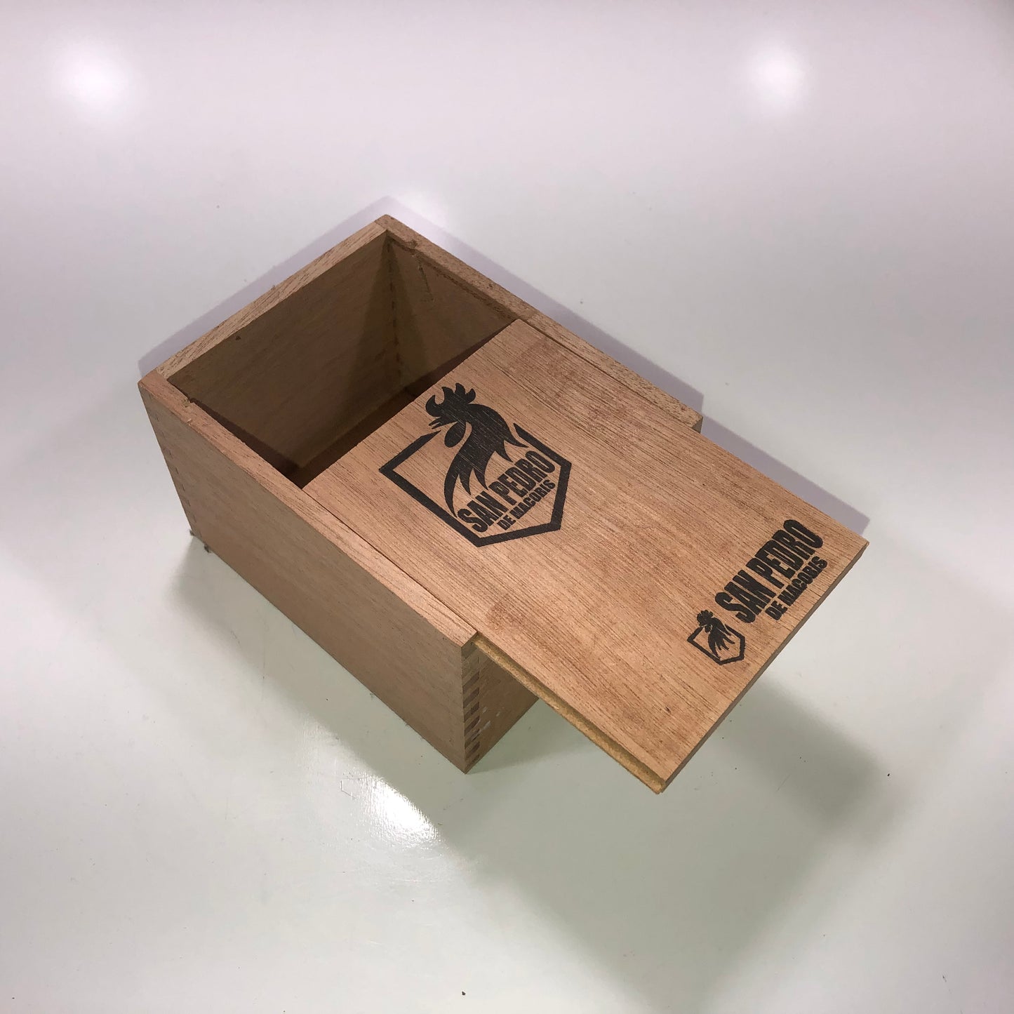 San Pedro Empty Wooden Cigar Box 3.75x4.75x3