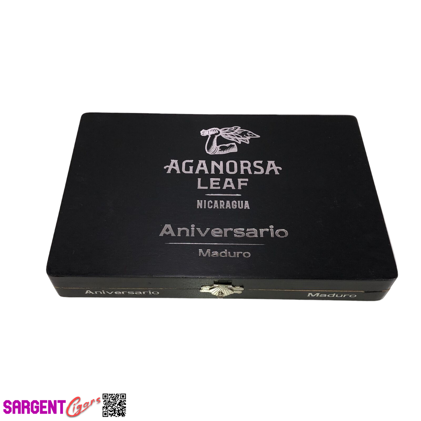 Aganorsa Leaf Aniversario Maduro Gran Robusto Empty Wooden Cigar Box 9x6x1.25