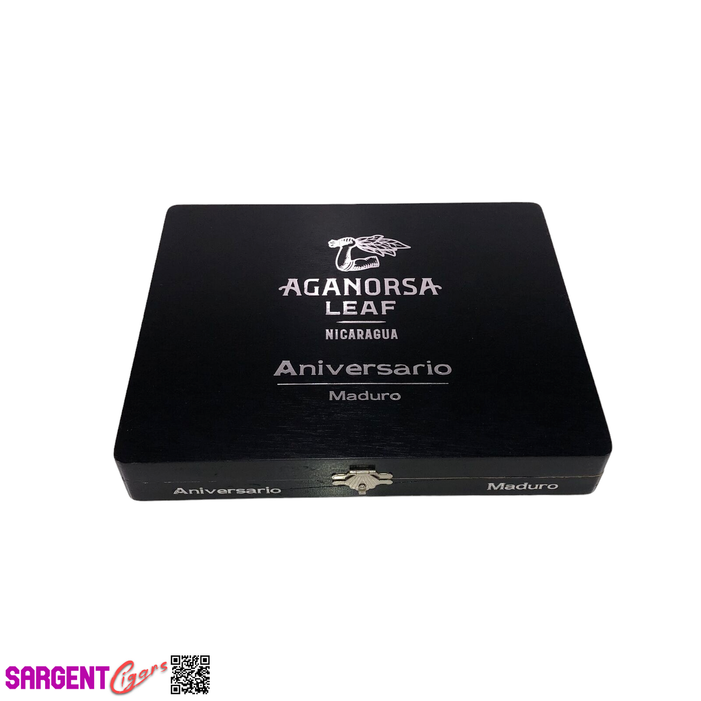 Aganorsa Leaf Aniversario Maduro Toro Empty Wooden Cigar Box 9x7.5x1