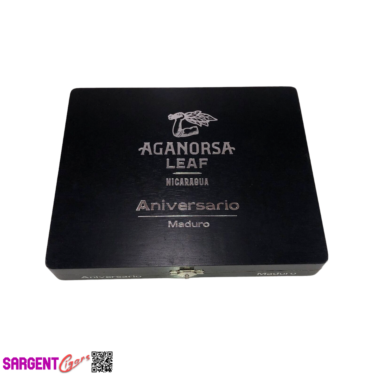 Aganorsa Leaf Aniversario Maduro Toro Empty Wooden Cigar Box 9x7.5x1