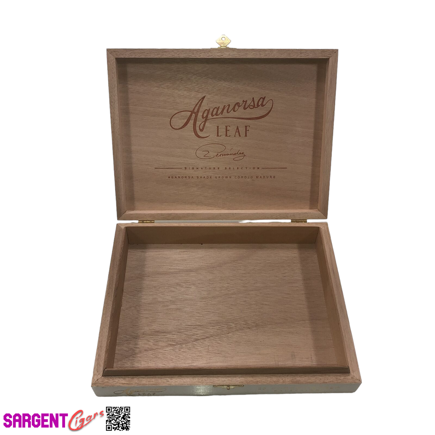 Aganorsa Leaf Corona Gorda Empty Wooden Cigar Box 10x7.75x1.75