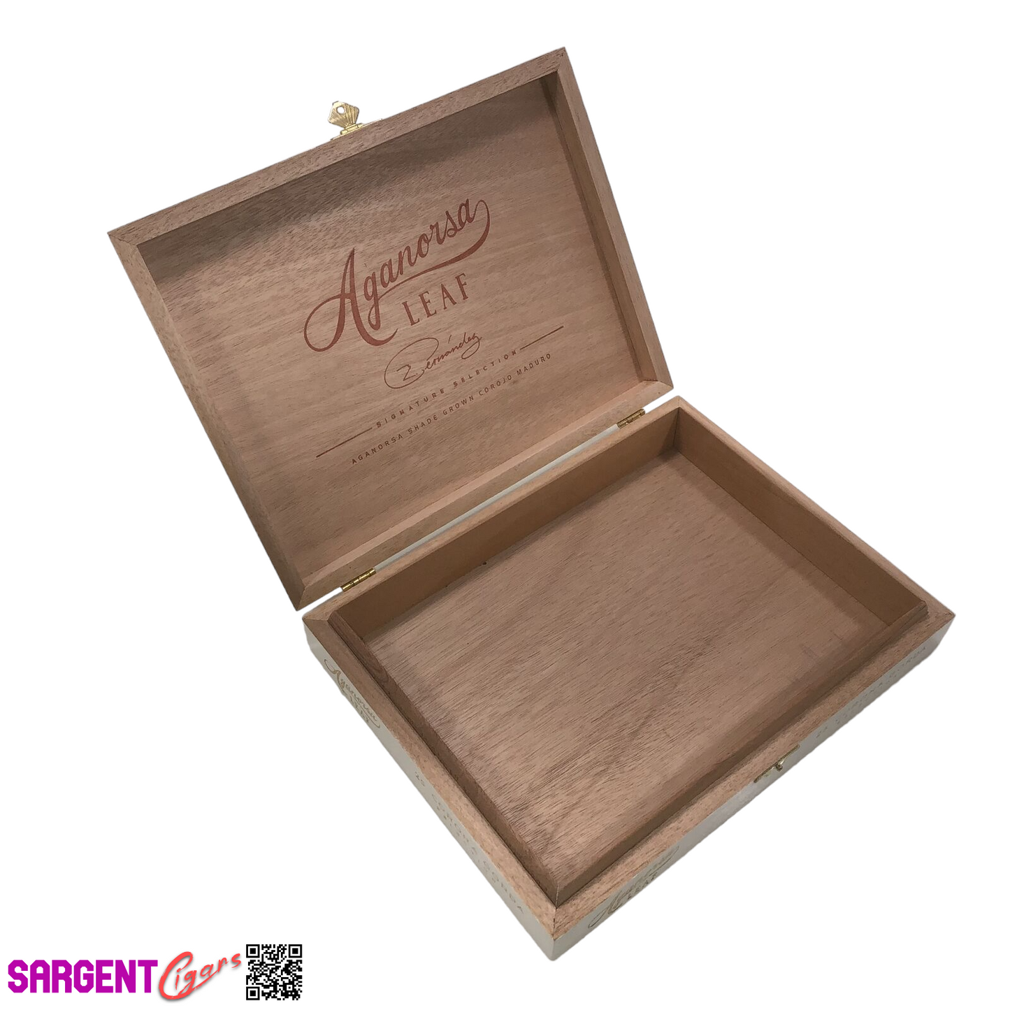 Aganorsa Leaf Corona Gorda Empty Wooden Cigar Box 10x7.75x1.75