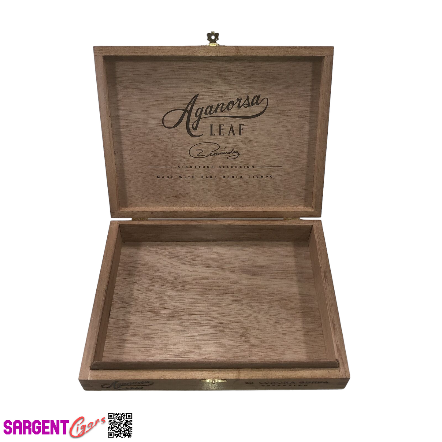 Aganorsa Leaf Corona Gorda Empty Wooden Cigar Box 10x7.75x1.75