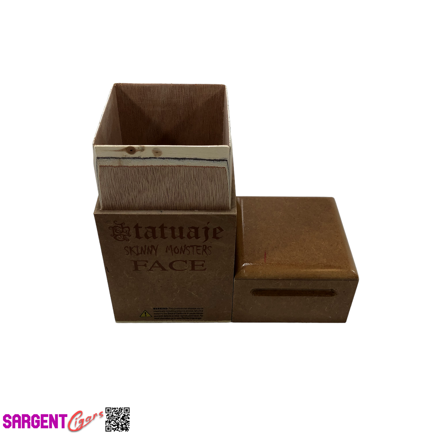 Tatuaje Skinny Monsters Face Empty Wooden Cigar Box 4x4x7.25