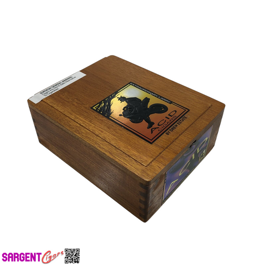 Acid Juggernaut Extraordinary Larry Empty Wooden Cigar Box 6.5x8x3.5