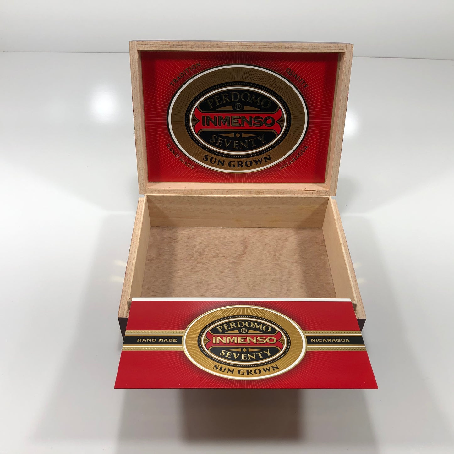 Perdomo Inmenso 6x70 Sungrown Empty Wooden Cigar Box 9.75x7x3