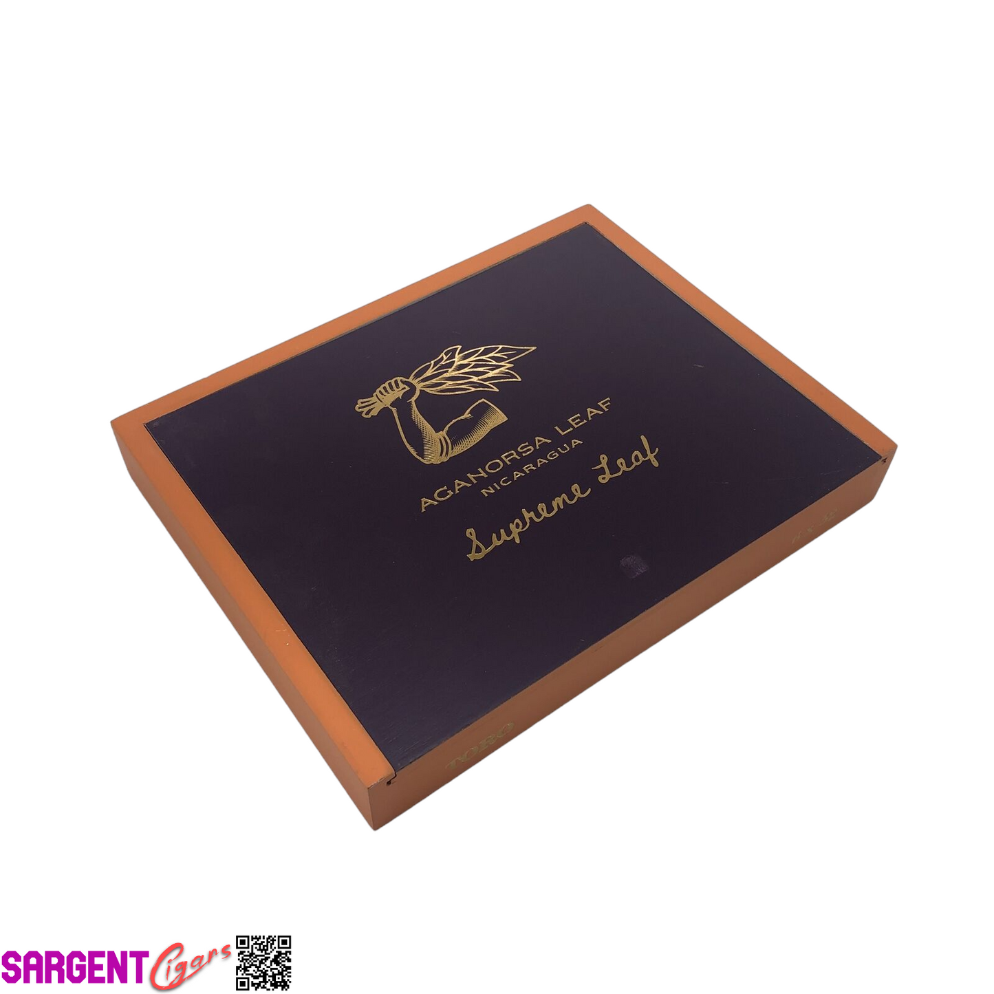 Aganorsa Leaf Supreme Leaf Toro Empty Wooden Cigar Box 9x7x1.25