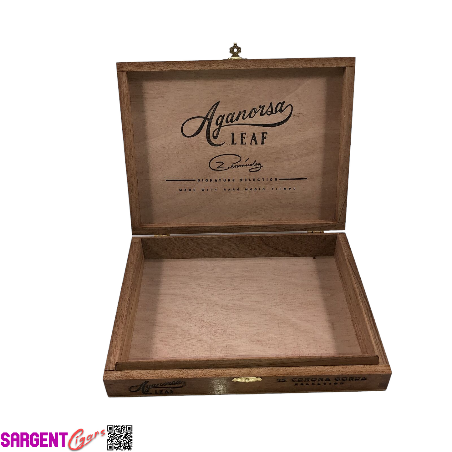 Aganorsa Leaf Toro Empty Wooden Cigar Box 9.25x7.25x2