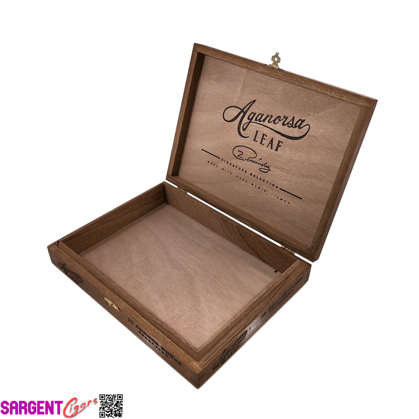 Aganorsa Leaf Toro Empty Wooden Cigar Box 9.25x7.25x2