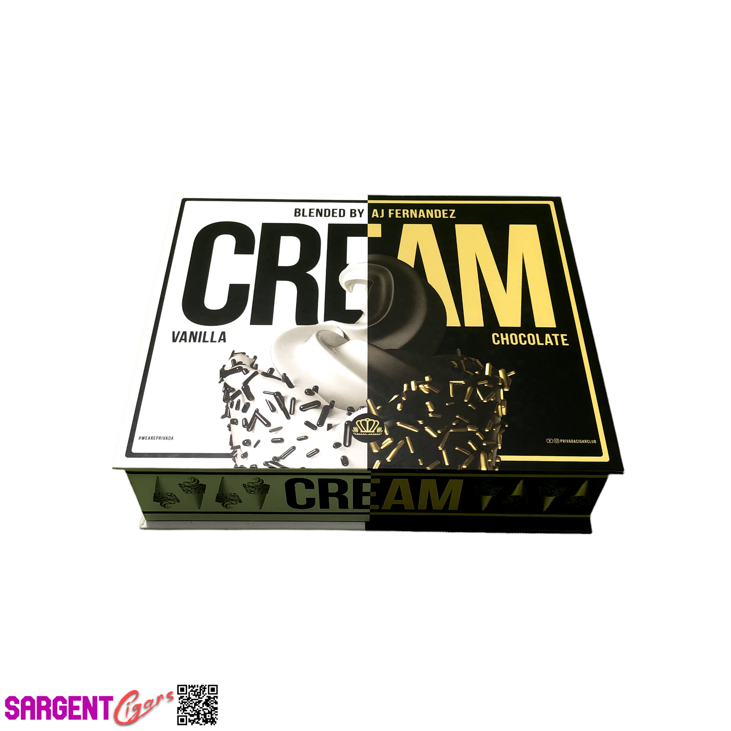 LCA Cream Empty Cigar Box 9x7.5x2.5