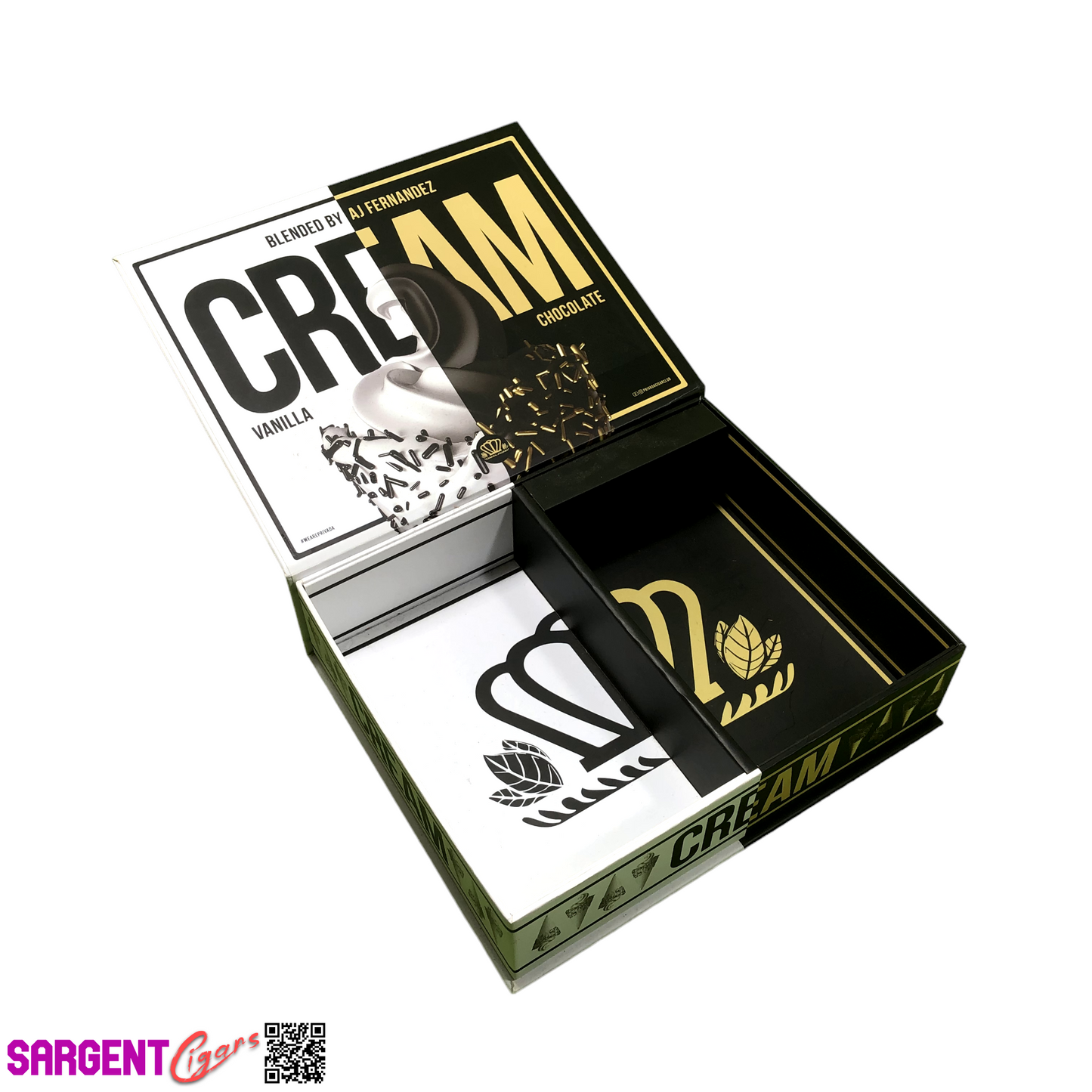 LCA Cream Empty Cigar Box 9x7.5x2.5