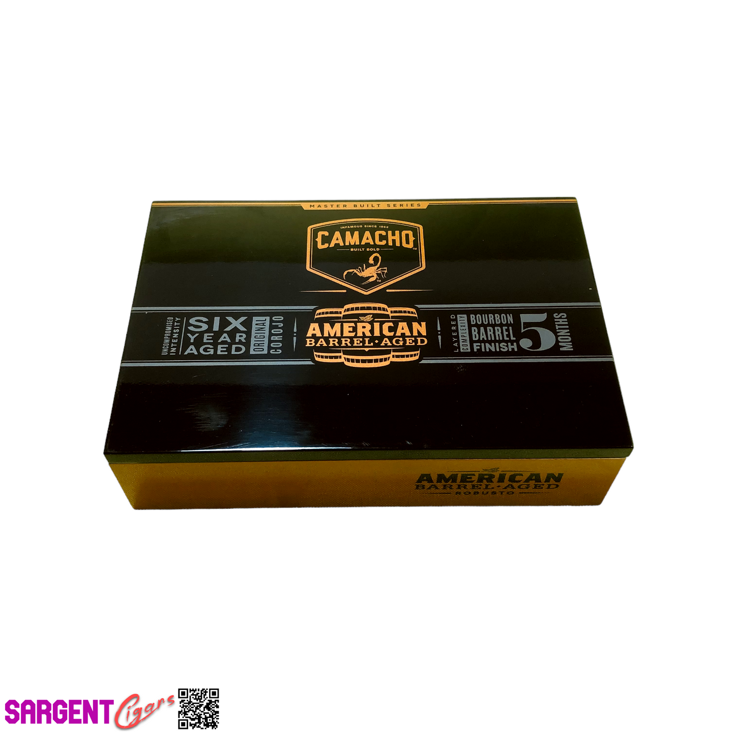 Camacho Barrel Aged Robusto Empty Wooden Cigar Box 8.5x5.75x2.25