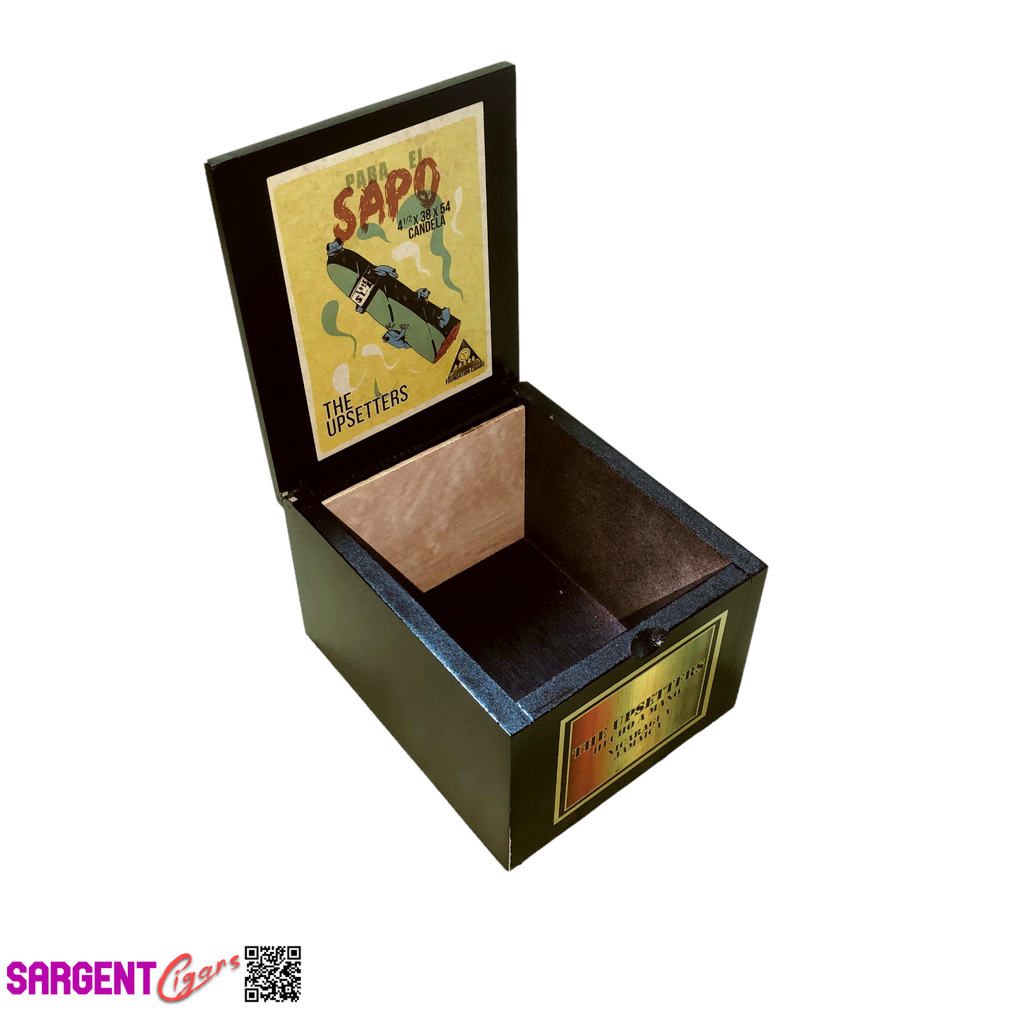 The Upsetters Para El Sapo Empty Wooden Cigar Box 4.5x5.5x3.5