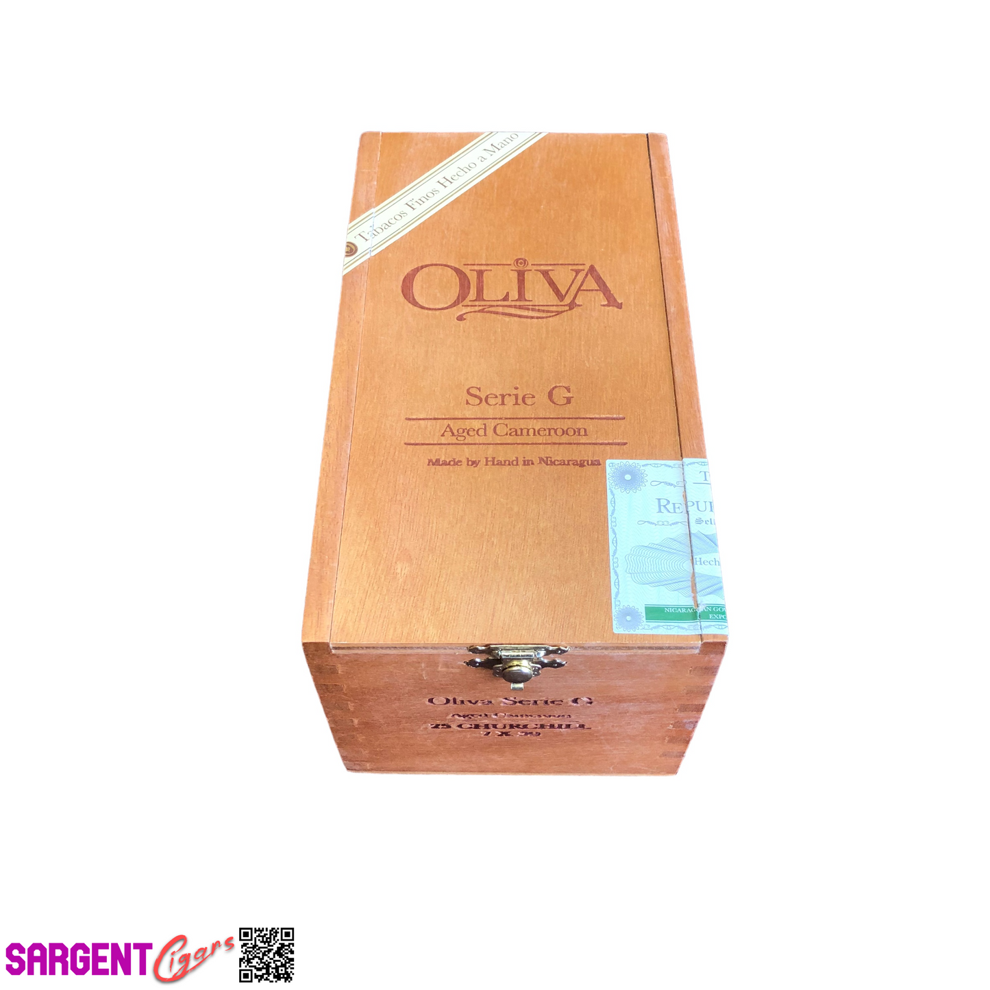 Oliva Serie G Churchill Empty Wooden Cigar Box 4.5x7.75x4