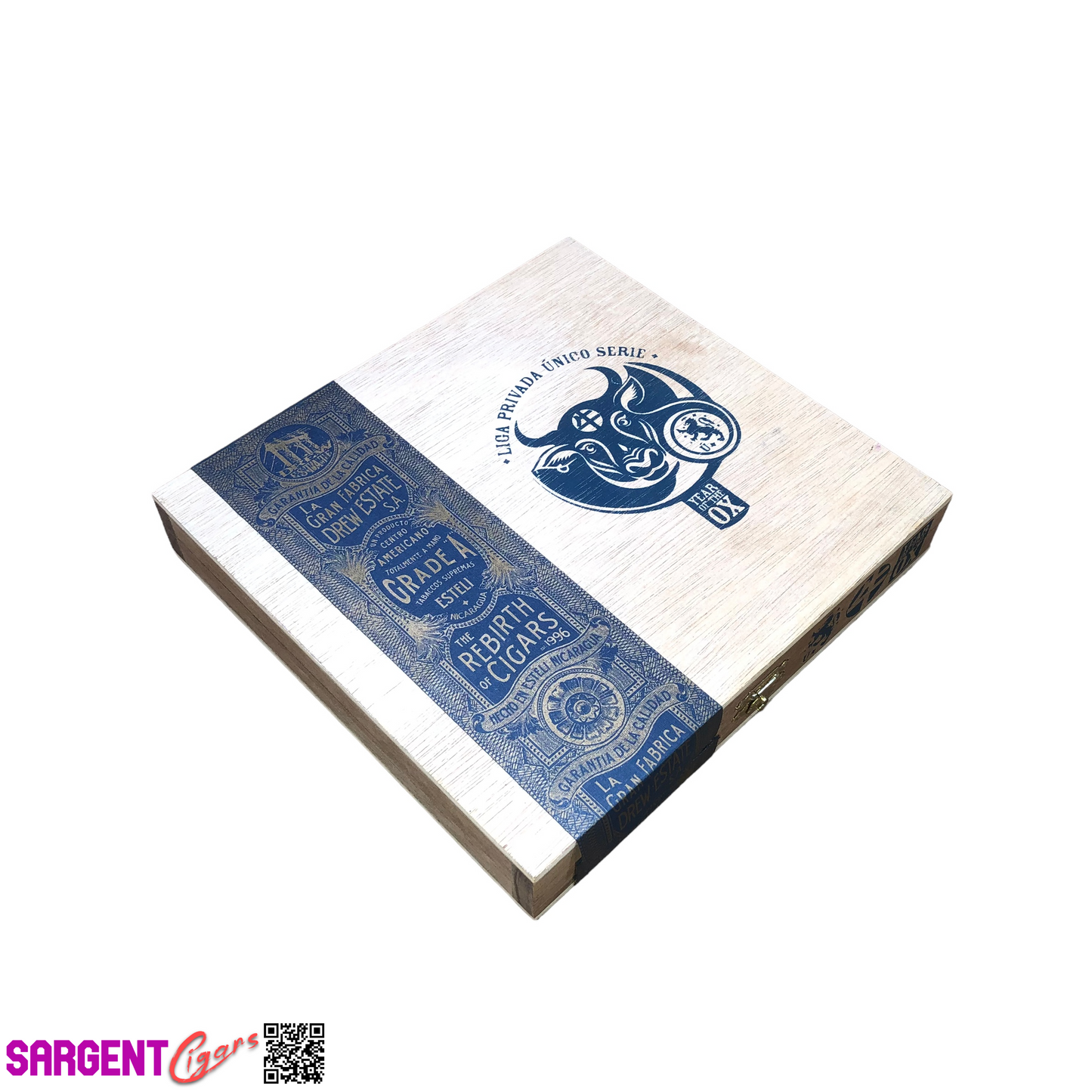 Liga Privada Year of the Ox Empty Wooden Cigar Box 7.75x7.5x1.25