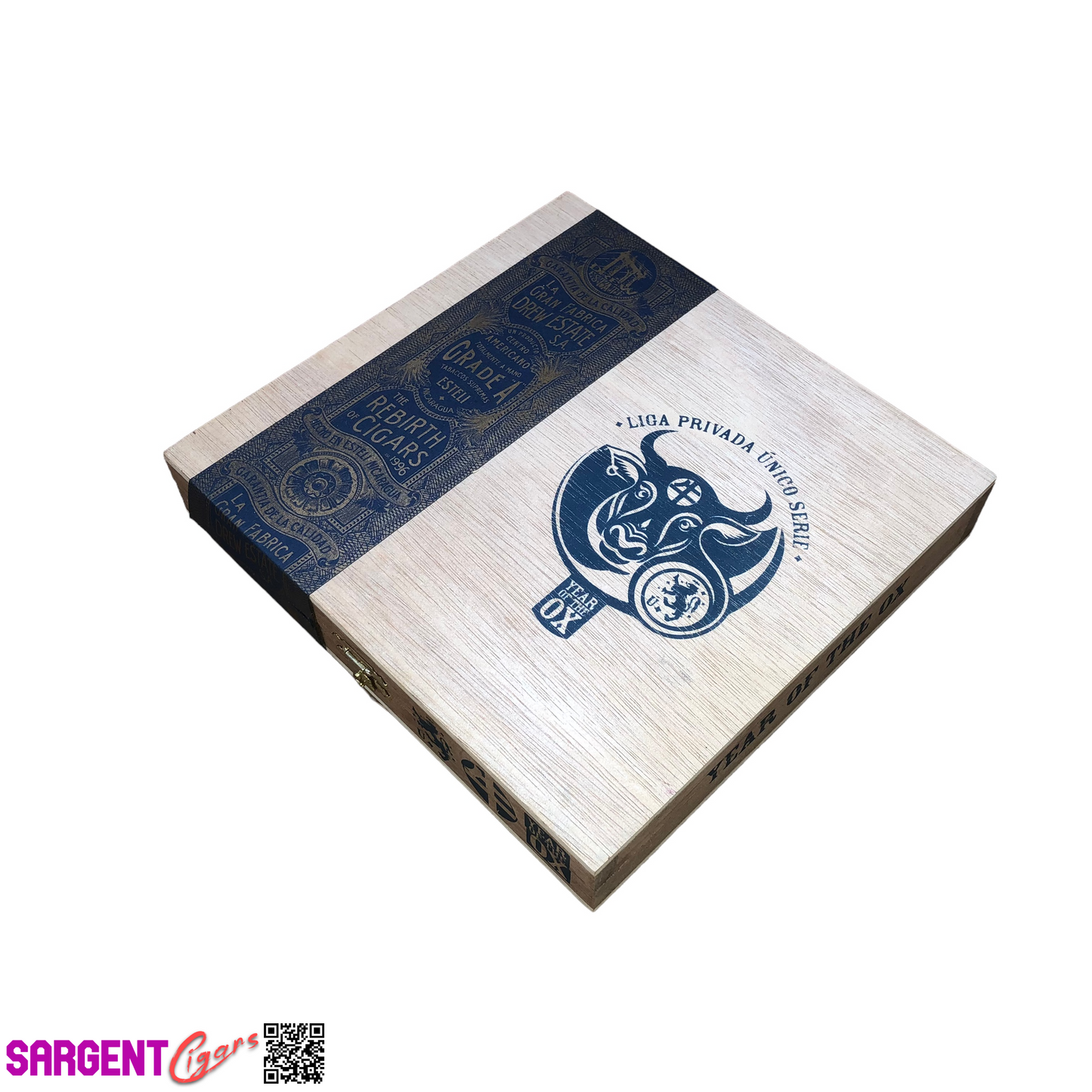 Liga Privada Year of the Ox Empty Wooden Cigar Box 7.75x7.5x1.25