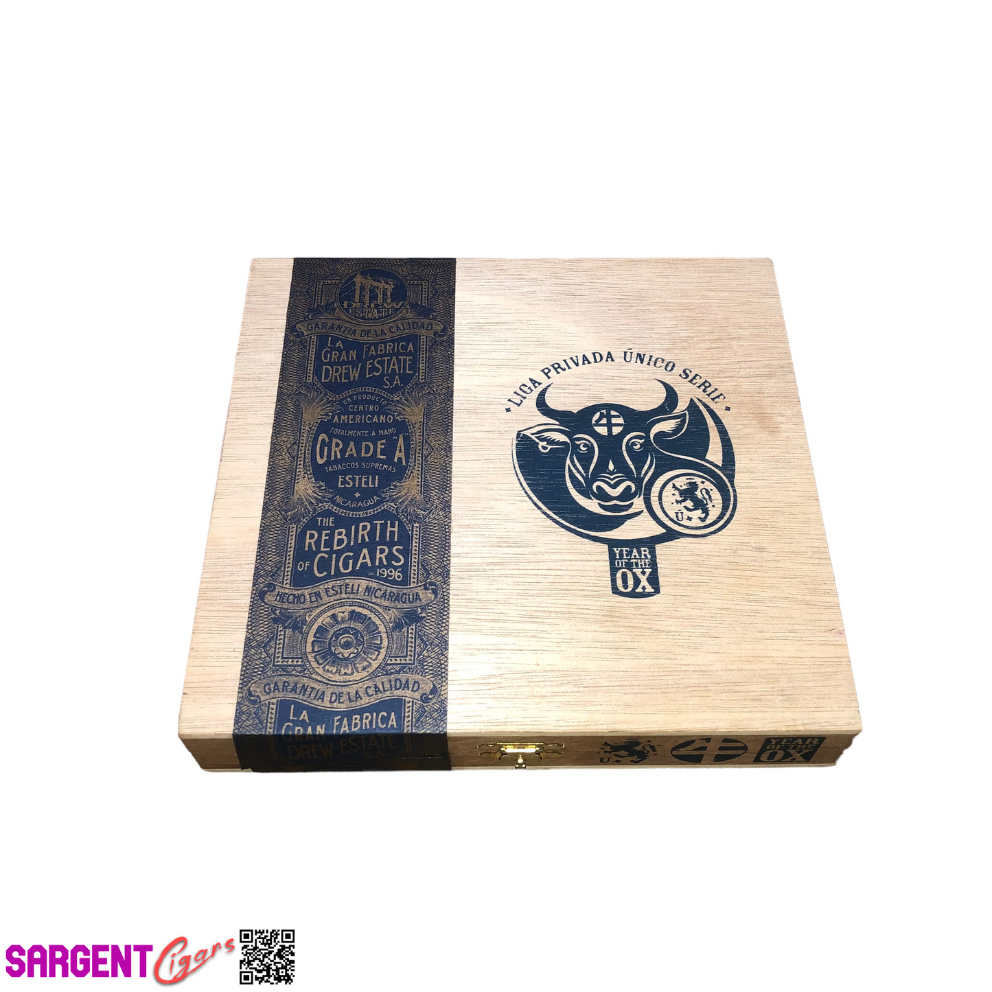 Liga Privada Year of the Ox Empty Wooden Cigar Box 7.75x7.5x1.25