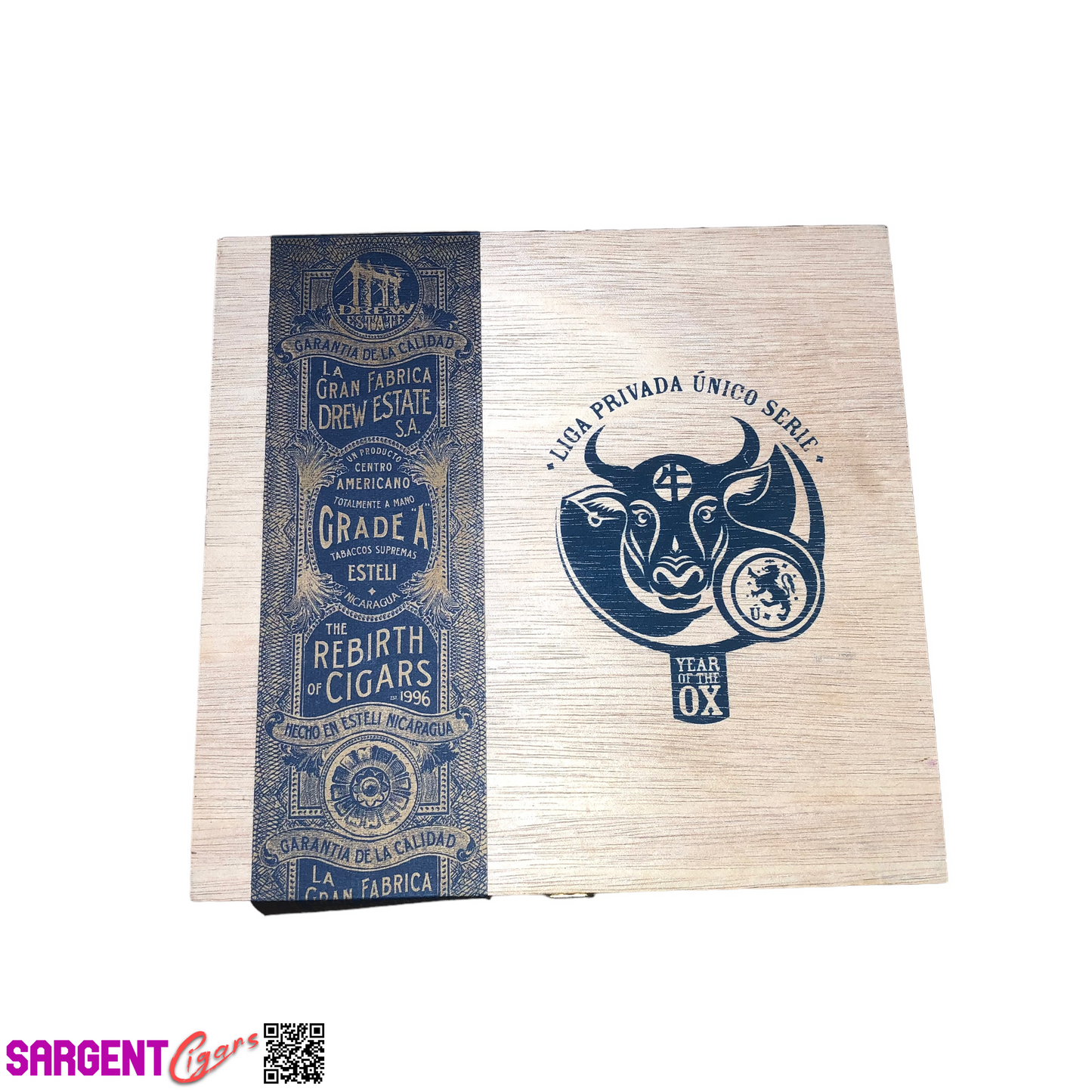 Liga Privada Year of the Ox Empty Wooden Cigar Box 7.75x7.5x1.25