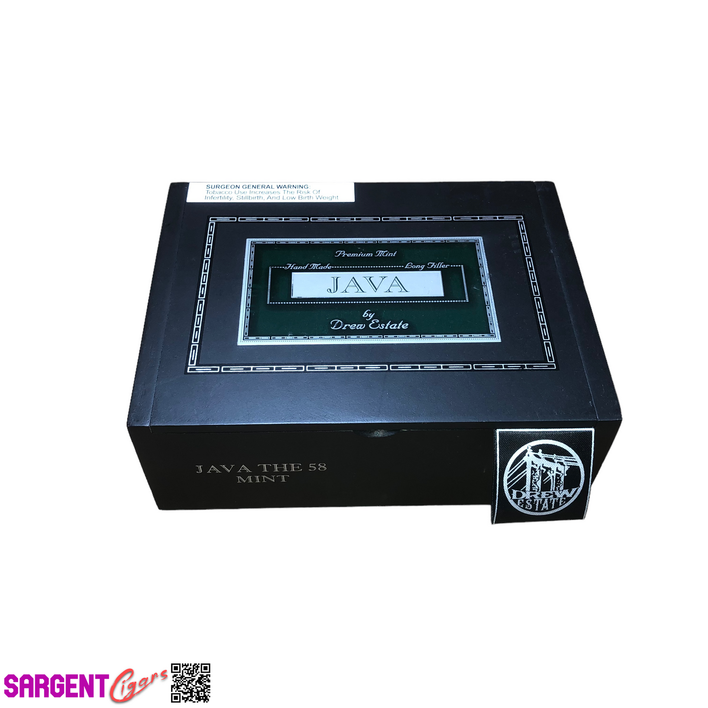 Java 58 Empty Wooden Cigar Box 8.25x6.25x3