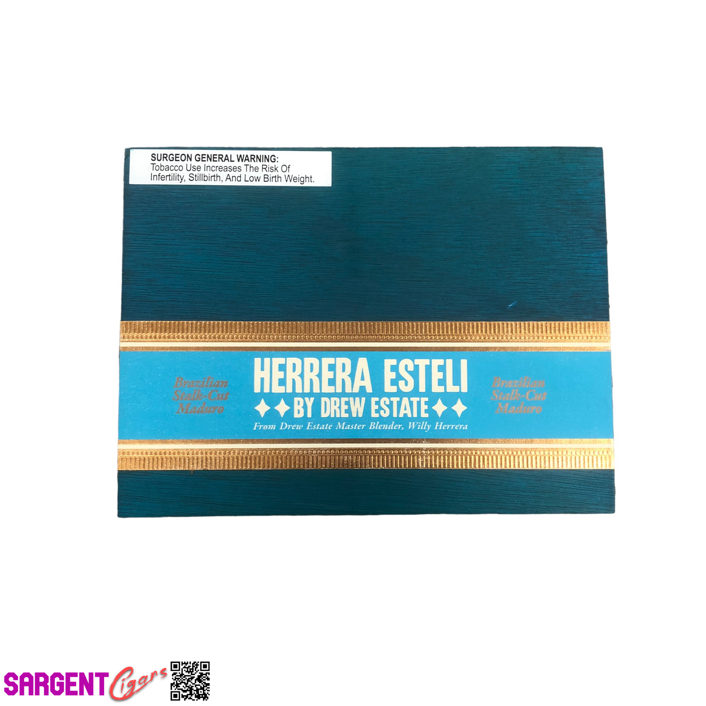 Herrera Esteli Maduro Robusto Empty Wooden Cigar Box 8.5x6.5x3