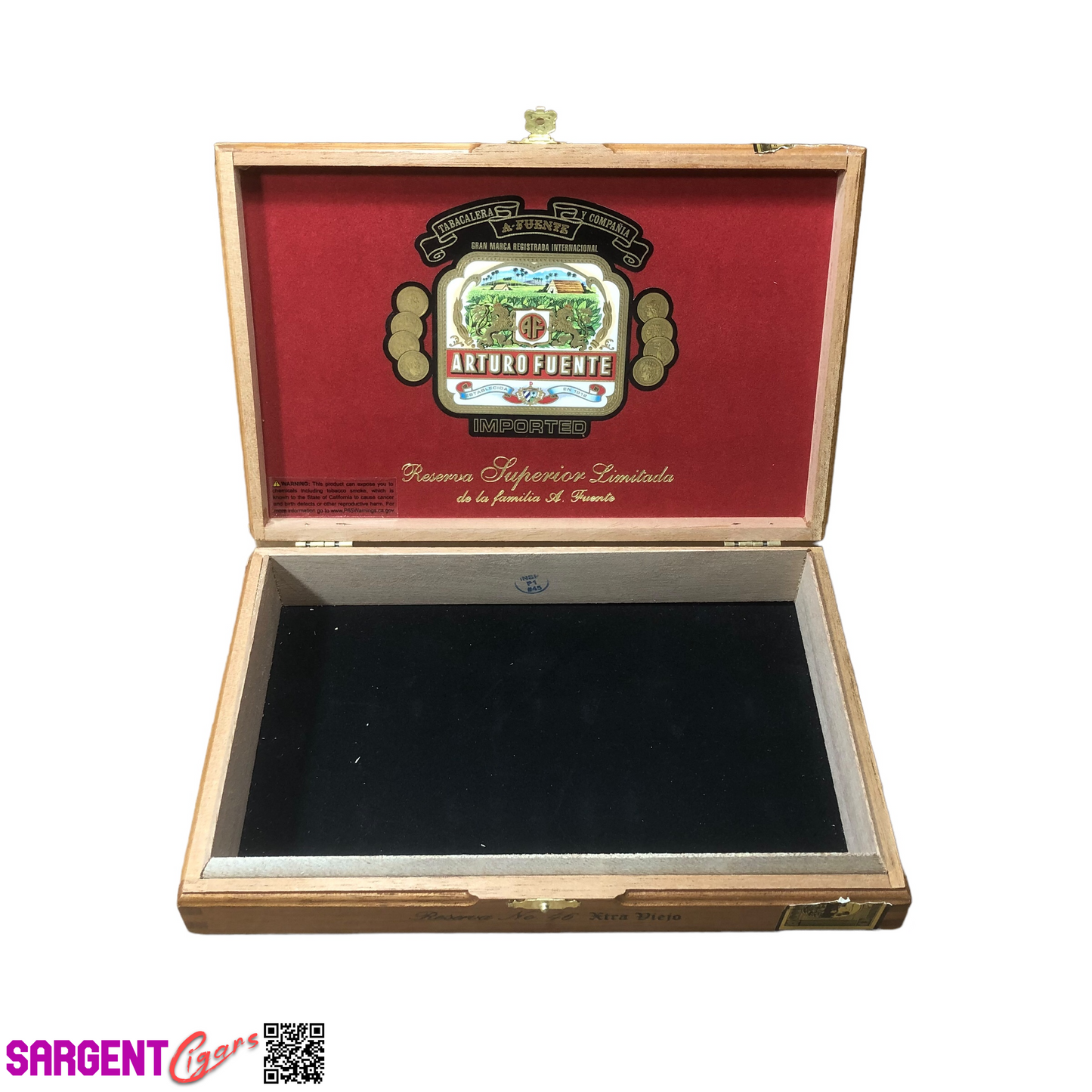 Arturo Fuente Anejo No46 Empty Wooden Cigar Box 10.25x6.5x2