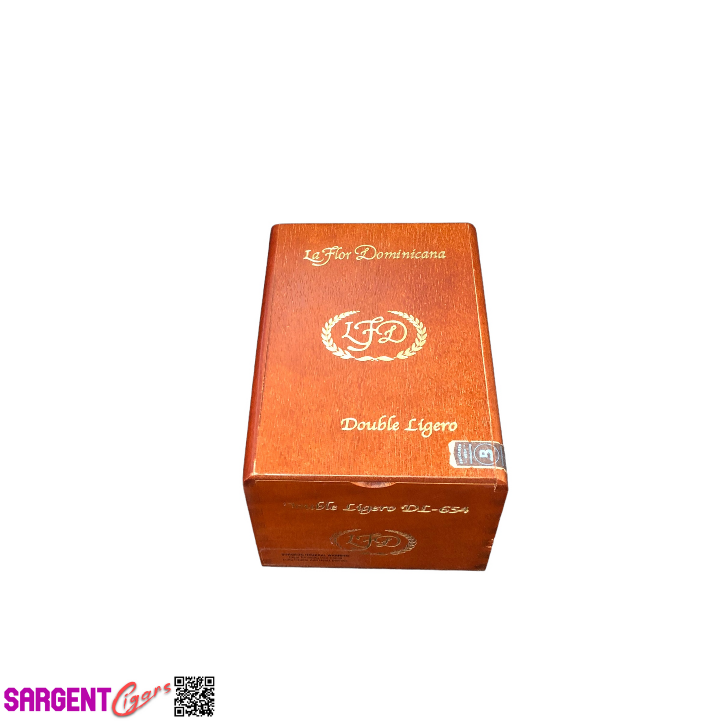 LFD DL654 Empty Wooden Cigar Box 4.75x7x3.5