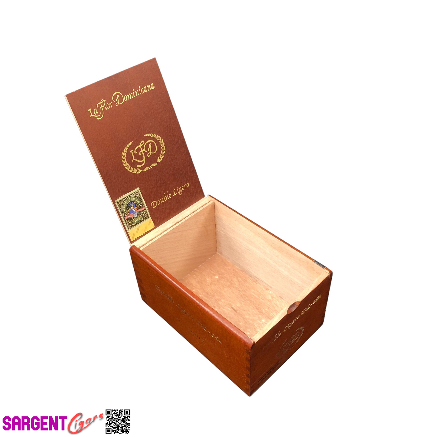 LFD DL654 Empty Wooden Cigar Box 4.75x7x3.5